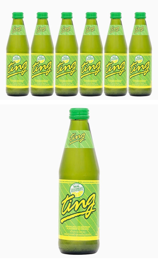 Generic Ting, Sparkling Jamaican Grapefruit Flavored Beverage, 10.14oz Glass Bottle (Pack of 6,