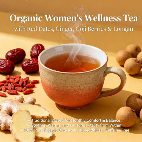 Harbique 25 250g Organic Ginger Goji Berry Tea Mama Flow Red Date (Jujube) Tea with Longan, Sweet & Spicy Flavor