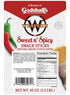 (80 7 40oz Weavers Sweet n' Spicy Snack Sticks sweet & spicy beef & chicken snack sticks per bag)
