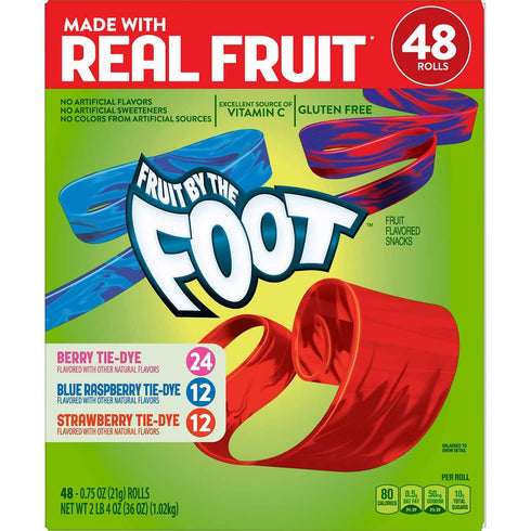 General Mills Fruit By The Foot, Variety Pack, 0.75 Ounce (48 Count)