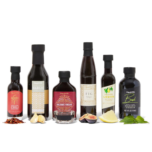 Set, Pack 6 Thoughtfully Gourmet, Balsamic Vinegar Gift Flavors Include Fig, Chili, Garlic and More, IGP Certified