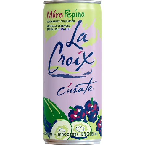 (8 Pack) 12oz 0 0 0 12 Oz (Pack 8) LaCroix Crate Mre Pepino Sparkling Water, Blackberry Cucumber, Slim Cans, Naturally