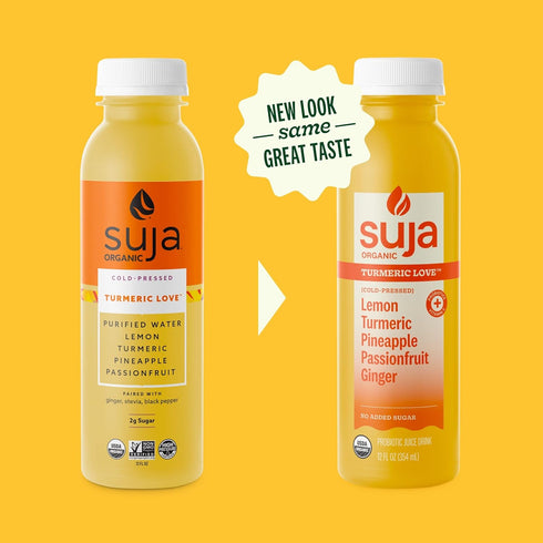 12 oz Suja Organic Turmeric Love Cold Pressed Juice Drink, fl Bottle