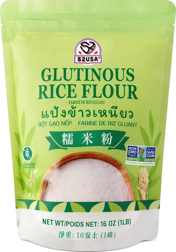 52USA Glutinous Rice Flour 16 Ounce (Basic), 1 Pound (Pack of 1),