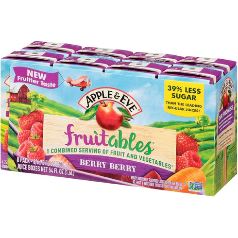 Apple & Eve Fruitables Fruit and Vegetable, Berry ,6.75 fl oz (8