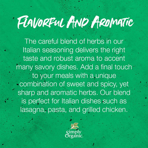 Simply Organic Italian Seasoning, Certified Organic, 0.95 oz, Pack of 2