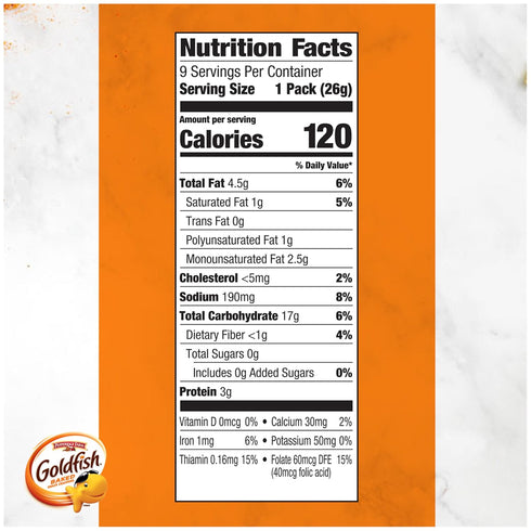 Pack, 0.9 oz, 9 Multi-Pack (Pack 2) Goldfish Colors Cheddar Crackers, Snack CT Tray
