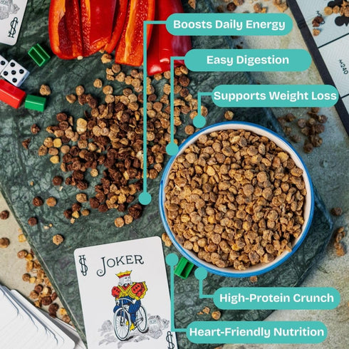 4 oz Lentil Telepathy Sea Salt & Vinegar Crunchy Whole Lentil Snack, OIL FREE, Never Fried, Plant Based, Gluten Free