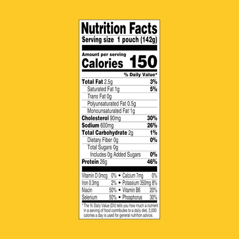 5 oz (1 Pack) 26g StarKist Premium White Chicken "Big Size", Pouch Ready to Eat Premium White Meat Chicken, Protein Per