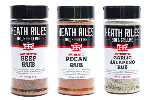 Heath Riles BBQ Steak Cooking Bundle (3 Rubs), Competition Winning Products from