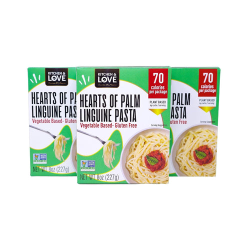 Kitchen & Love Hearts of Palm Linguine, Low Carb, Low Calories, Plant