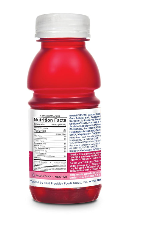 8 oz (24 Pack) Thick-It Clear Advantage Mildy Thick Fruit Punch Plus Electrolytes, Nectar Consistency, Swallowing Aid