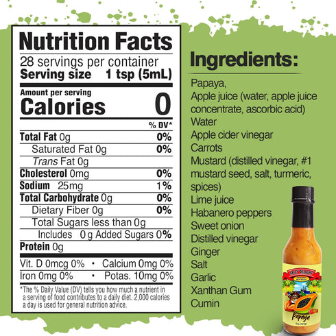 5 Oz Spicy Delight Aruba Habanero Papaya Hot Sauce Ultra Spicy Gourmet Caribbean Sweet Hot Sauce with Real Fruit