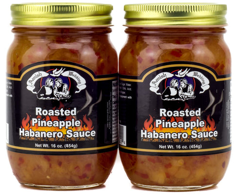 Amish Wedding Roasted Pineapple Habanero Sauce, 16 Ounce, Pack of 2