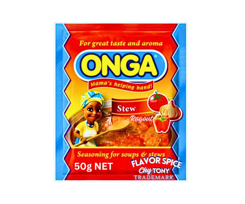 Onga Stew Seasoning, 50g, 10, 1 PACK (LARGE SIZE), Jollof Rice Seasoning, 3.8 oz, COMBO PACK