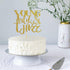 WeBenison Young Wild & Three Cake Topper - Happy 3rd Birthday Decorations for Boy or Girl, Gold Glitter