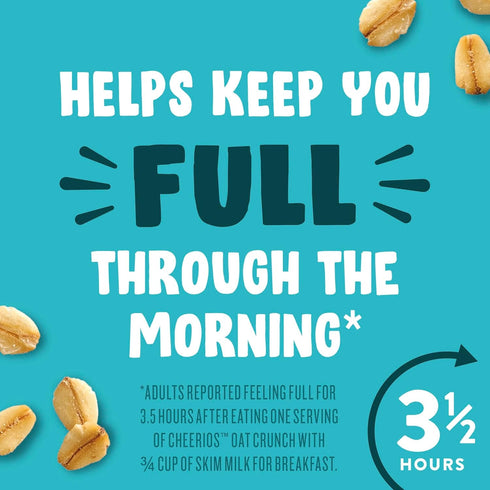 24 oz Cheerios Oat Crunch Oats 'N Honey Breakfast Cereal, Made with Whole Grain, Family Size