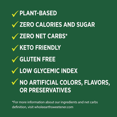Whole Earth Sweetener Co. NATURE SWEET Stevia & Monk Fruit Sweetener, 40-Count Sugar Substitute
