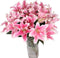 10 Stem Pink Giant Lilies Fresh Cut Flower Bouquet Very Fragrant Gifts