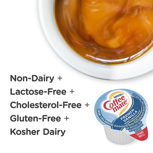 0.38 Oz 360 Nestl Coffee-mate Liquid Creamer, French Vanilla Flavor, Single Serve x