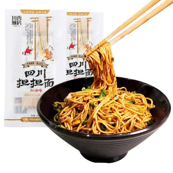 Noble Createaprototype Szechuan Dan Dan Dry Noodle, Traditional Chinese Classic Noodles with Peppery Sauce,