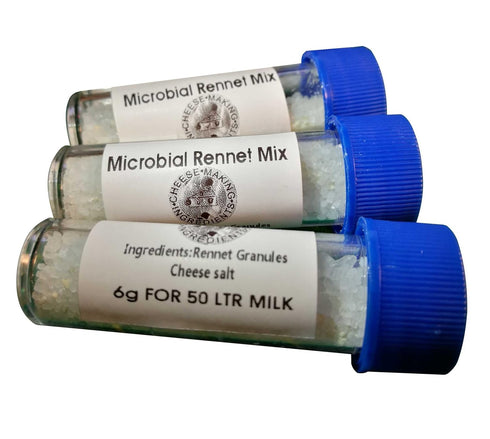 microbial rennet mix 3 X Microbial Rennet & Cheese Salt Mix 6g | Rennin Cheese