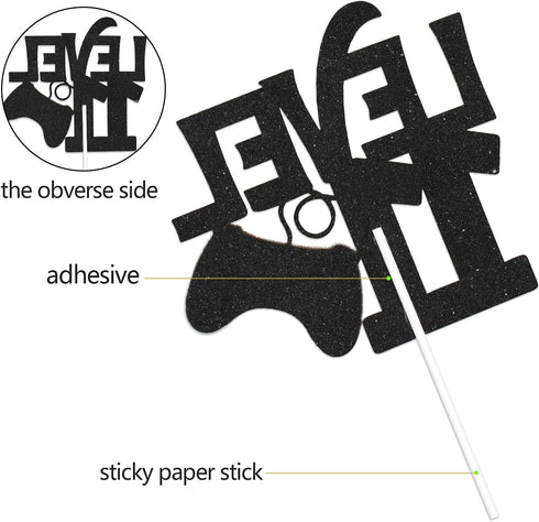 Level 11 Game Birthday Cake Topper, Video Game Boy's 11th Birthday Level Up Party Supplies, Game On Decoration