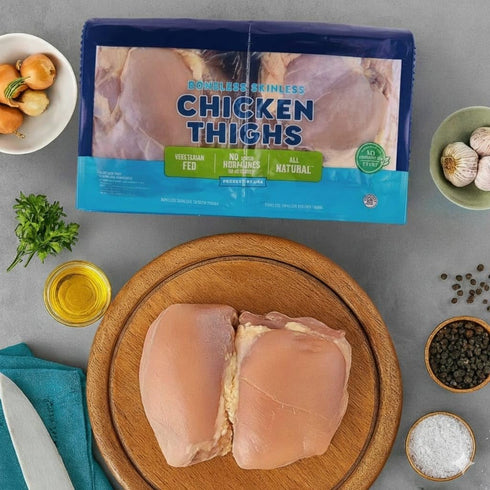Generic Boneless and Skinless Chicken Thighs , Perfect for frying, baking, or marinating, these dark meat chicken