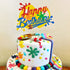 Happy Birthday Cake Decoration, Glitter Art Brush Palette Themed for Girl Boy Kids Birthday Party (Double Sided)