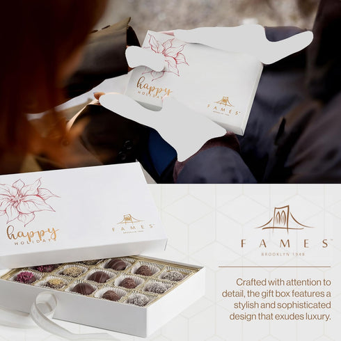 Holiday Xmas Chocolate Gift Box - Delicious Kosher Dairy Free, Egg Free Vegan Friendly Chocolates - Corporate Holiday