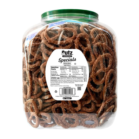 63 oz. Utz Sourdough Specials Pretzels, Original, Barrel, Classic Pretzel Knot with Rich Sourdough Flavor, Resealable