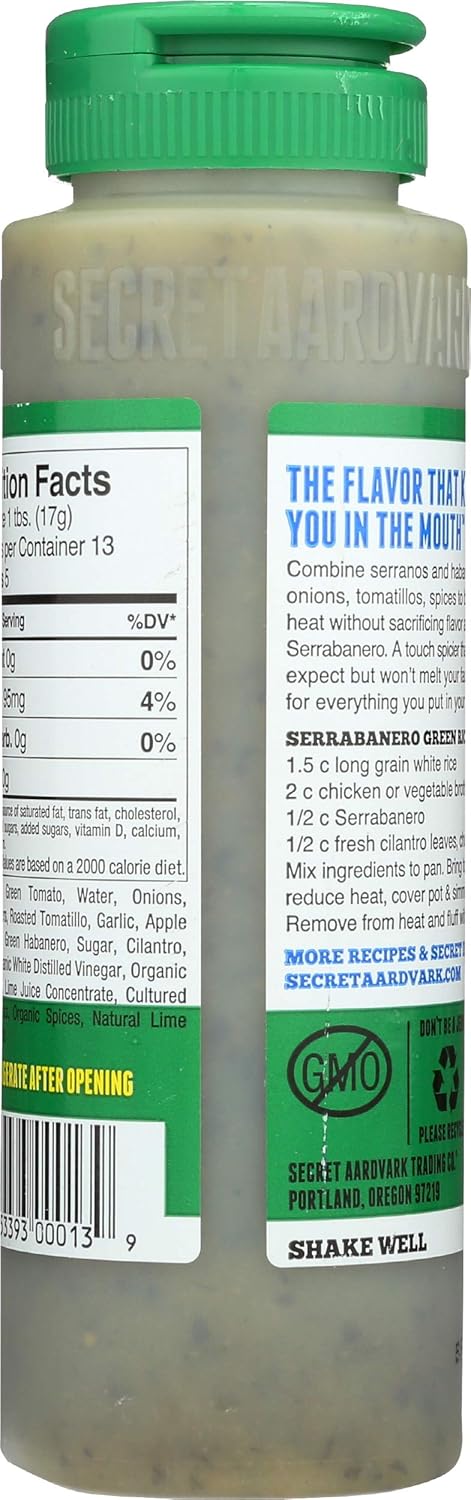 SECRET AARDVARK Serrabanero Green Hot Sauce, 8 FZ