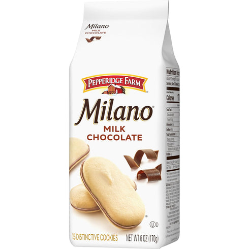 6 OZ (15 Pepperidge Farm Milano Milk Chocolate Cookies, Bag Cookies)