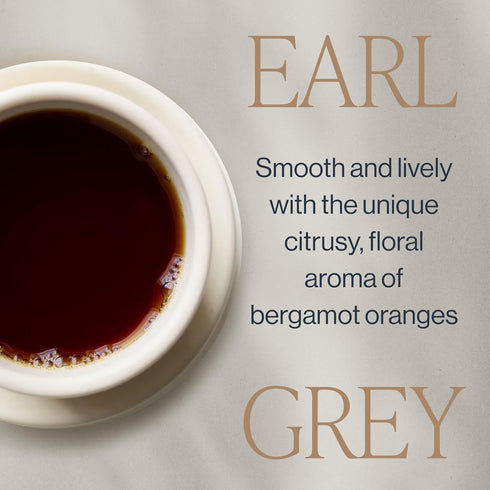 50 Count Rishi Tea Earl Grey Tea - Organic Sachet Tea Bags, Pure Black Tea with Bergamot Oil, Energizing & Caffeinated