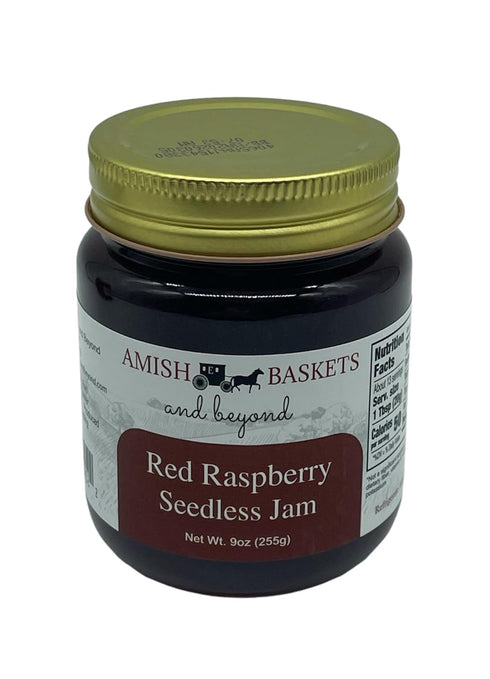 9 oz 2 Amish Red Raspberry Seedless Jam Non GMO Vegan All Natural - - Jars