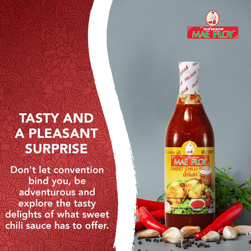 Mae Ploy Sweet Chili Sauce, 25oz from Thailand, Mild Spicy & Sweet, Perfect for Dipping Grilled & Fried Food