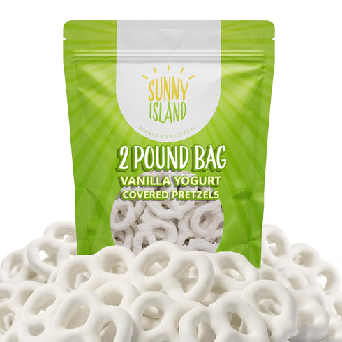 Vanilla Yogurt Covered Pretzels | 2-Pound Bag | Salted Pretzels in Sweet