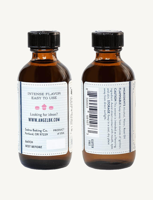 Pure Bulgarian Rose Extract for Baking and Mixology, Culinary Aromatics with Spritzer and Dropper (2 Oz)