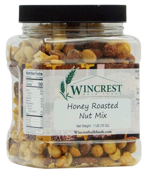 1 LB Honey Roasted Peanuts, Cashews, & Almond Mix - Container