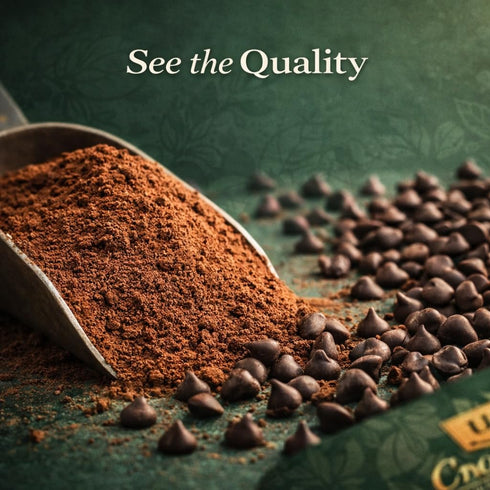 70% 16oz 16oz U Organic Cacao Powder + Dark Cacao Chips Bundle Single Origin Amazon, Non-Alkalized, Fine Aroma, +