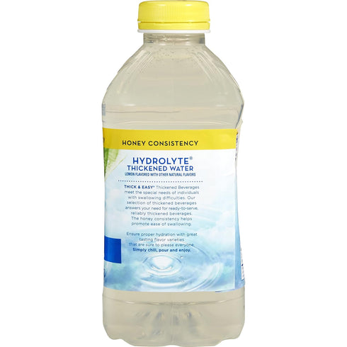 46 oz. 27076 Thick & Easy Hydrolyte Thickened Water Bottle Lemon Flavor Ready to Use Honey Consistency, - ONE Bottle