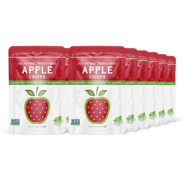 Natures Turn Freeze-Dried Apple Crisps Healthy, Gluten-Free, Crispy & Delicious, Plant-Based Snack,
