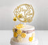 NARLOPI 1st New to the Hive Cake Topper - A little Bee is on the Way, Bee Baby Shower/Gender Reveal/Announcement/Baby