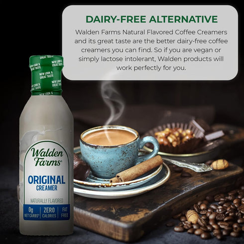 2-Pack, 12 oz Walden Farms Original Coffee Creamer Zero Calorie, Fat-Free, Sugar-Free, Low Carb, Keto-Friendly