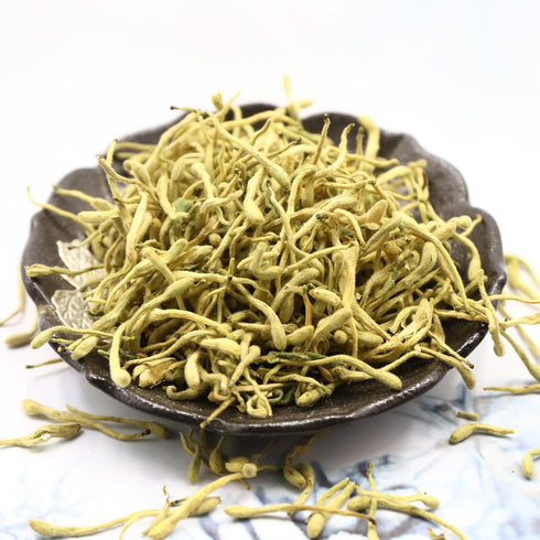 100% 1.58oz/45g FullChea - Pure Natural Dried Honeysuckle - Jin Yin Hua Honeysuckle Tea - Premium Flower Herbal Tea