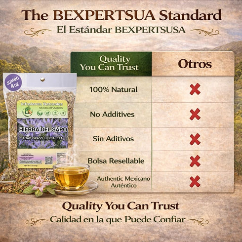 4 oz (113g) 100% Hierba del Sapo Herbal Tea - Natural Mexican Thistle (Eryngium heterophyllum) - Traditional Loose Leaf