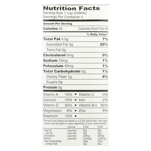 SO DELICIOUS 12-32 oz. Coconut Milk Beverage - Unsweetened - Case of Fl