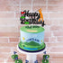 Golf Birthday Cake Topper, Happy Birthday Sign for Sport Themed Party Decorations, Black Glitter Décor
