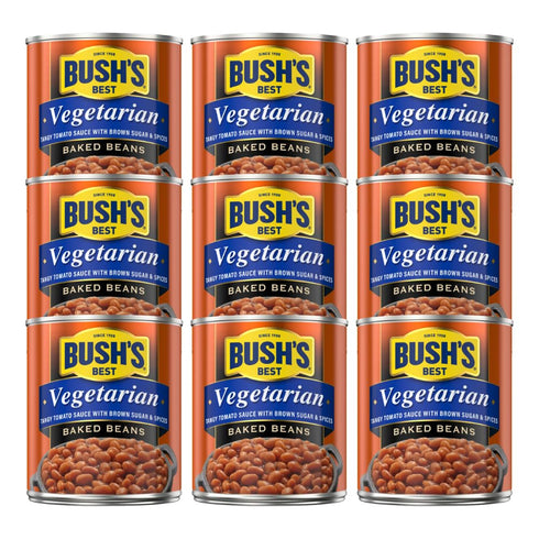 BUSH'S BEST Vegetarian Baked Beans- Canned Beans, Baked Beans,Kosher, Source of Plant