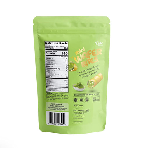 Deka Mini Wafer Bites, Matcha, Pack of 1